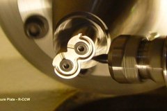Example of precision 5 axis machining of a pressure plate with an exterior profile tolerance of .0002